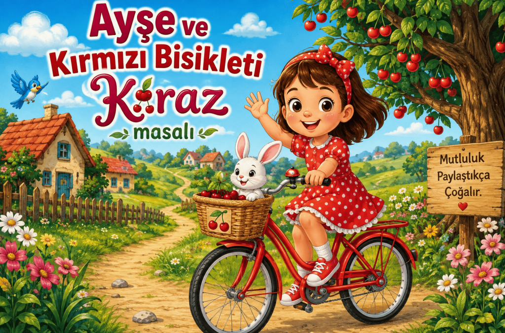 Ayşe ve Kırmızı Bisikleti Kiraz Masalı