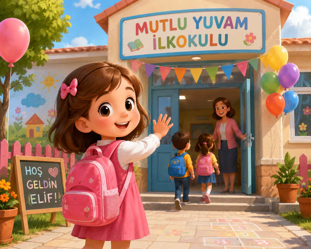 Minik Elifin Okuldaki İlk Gün Heyecanı