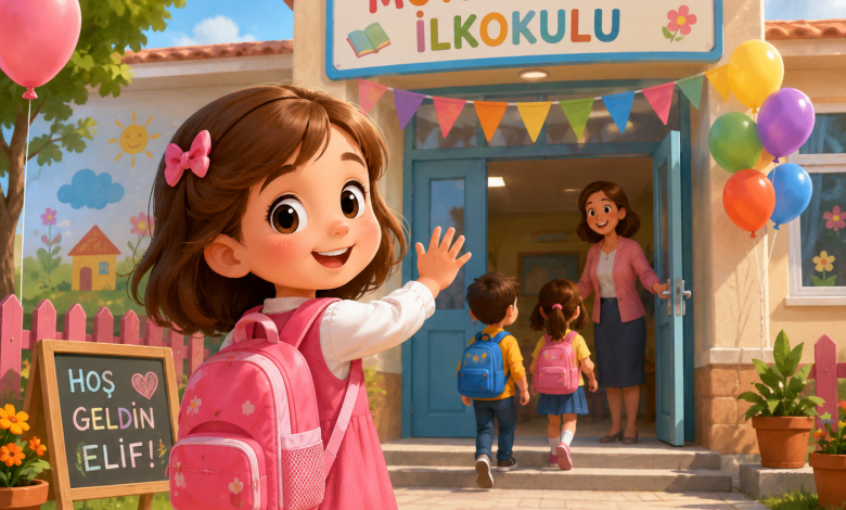 Minik Elifin Okuldaki İlk Gün Heyecanı